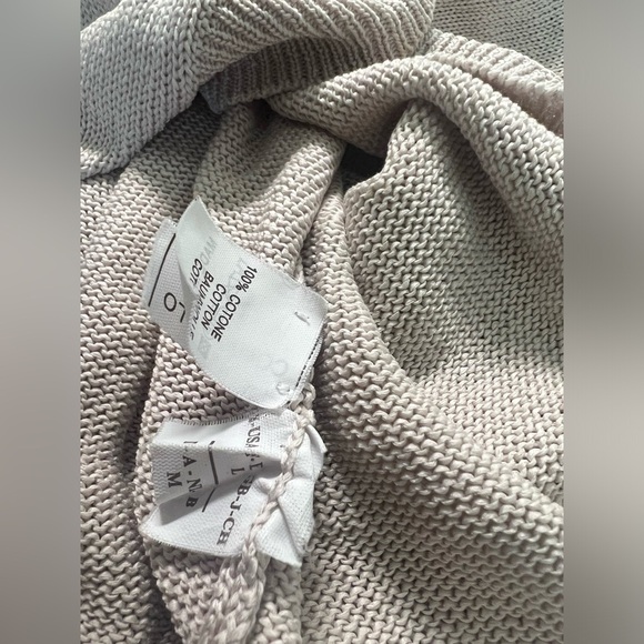 Brunello Cucinelli Beige Knit Belted Button Front Cardigan Elegant Sweater large - Picture 6 of 6